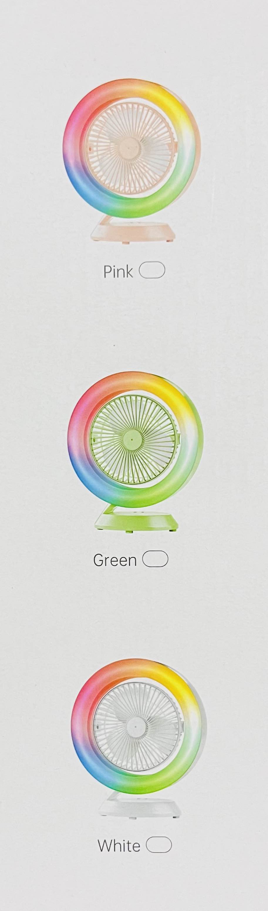 S27 Colorful Lighting Desktop Fan