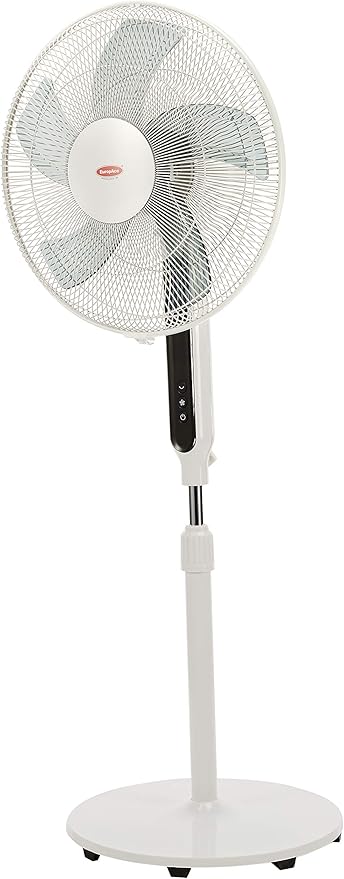 EuropAce 16'' Stand Fan  ESF 8135V (White) & Energy Saving w/ Remote